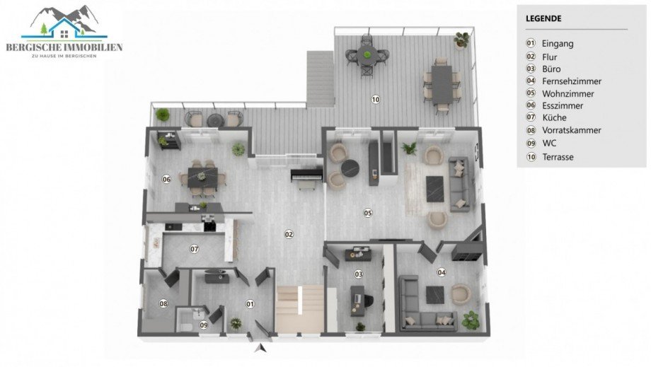 Grundriss EG Villa Gummersbach