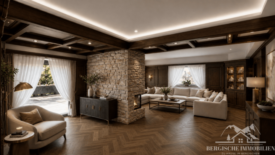 Wohnzimmer - M�blierungsvorschlag Villa Gummersbach