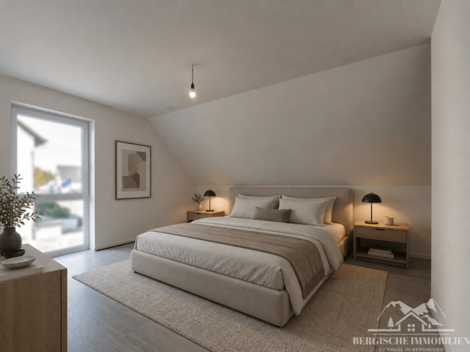Schlafzimmer - M�blierungsvorschlag Doppelhaush�lfte Waldbr�l