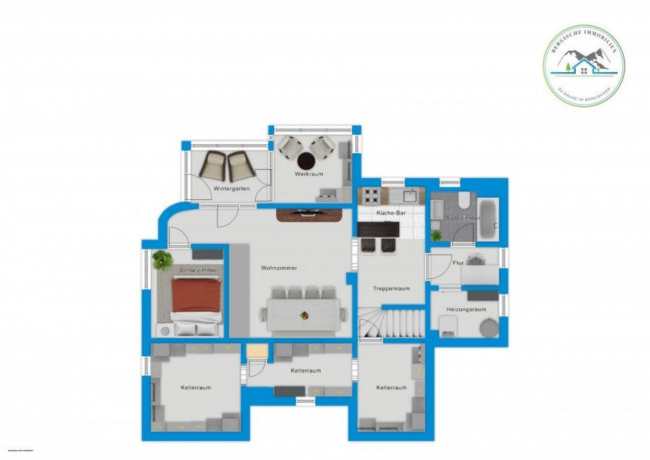 Tiefgeschoss Etagenwohnung Wiehl