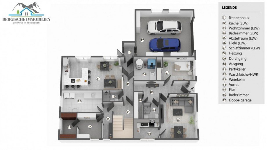 Grundriss UG Villa Gummersbach